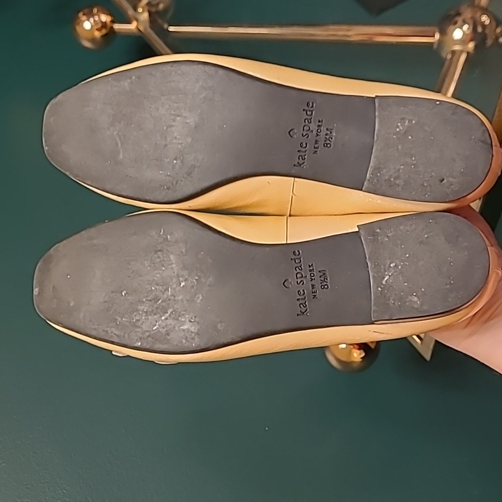 KATE SPADE patent leather Karen tuxedo cream loafers - Picture 7 of 9